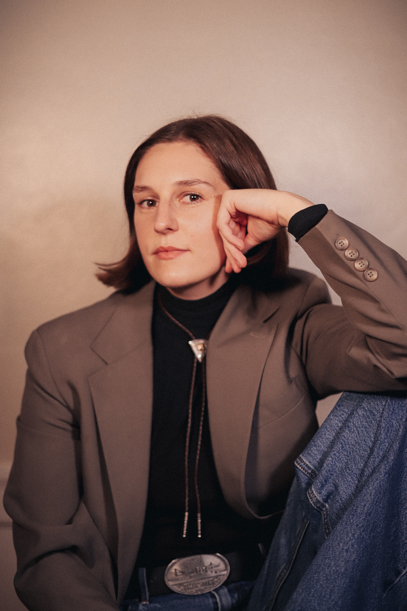 Black and white portrait of Briana Augustina